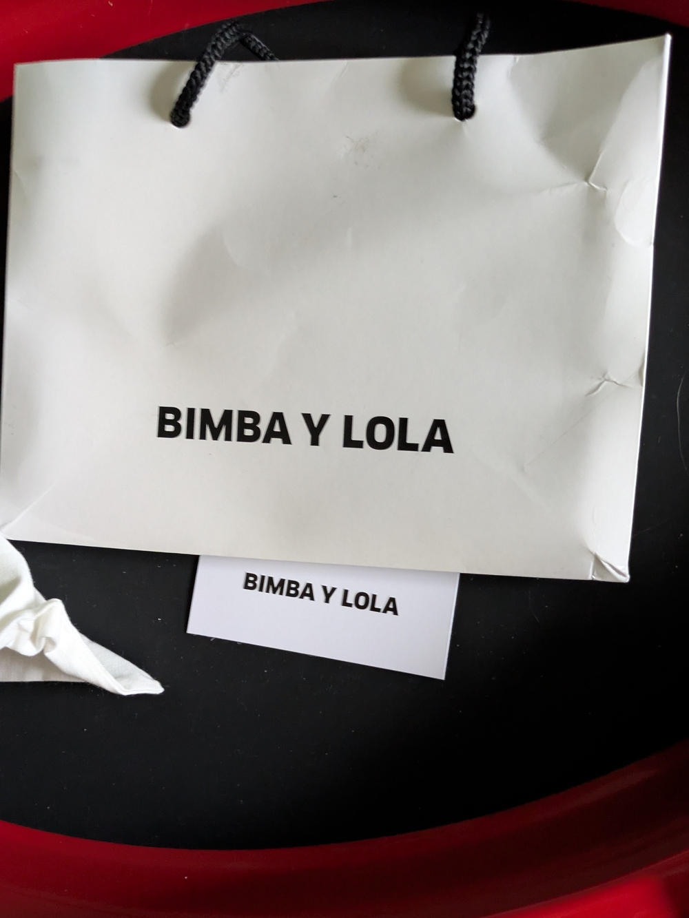 Bimba y Lola Black Woven Shoulder Bag - Picture 6 of 11